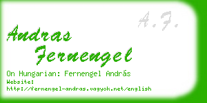 andras fernengel business card